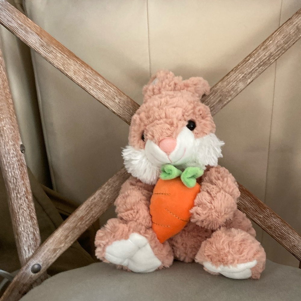 Blue Panda Easter Bunny with carrot